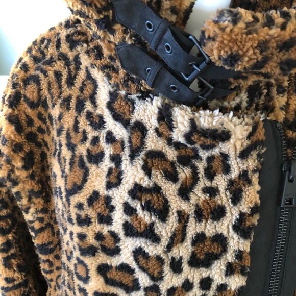 Levi’s Women's Moto Jacket Leopard Print Faux M - Picture 5 of 16